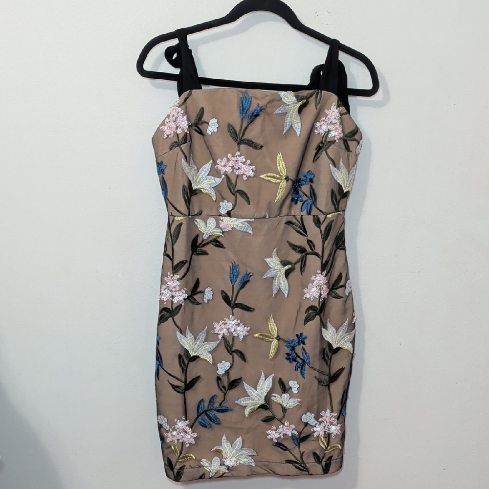 Endless Rose Floral Embroidered Dress Multicolor Sequin NEW Women's Size L